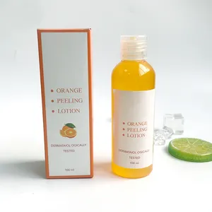 Nouveau 100ml de Lotion éclaircissante pour le corps, Lotion de Peeling à l'orange, soins de la peau, élimine les cellules mortes