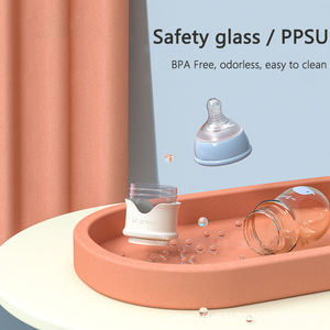 2023 New BPA Free Multifunctional Clear <strong>Glass</strong> Baby <strong>Feeding</strong> <strong>Bottle</strong> With Formula Dispenser Milk Powder Storage - Product Image 4