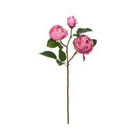 Tige de fleur artificielle en soie pivoine, 1 pièce, tige unique pour décoration de mariage