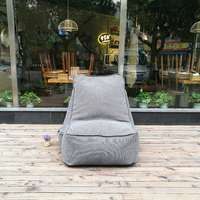 Fauteuil pouf convertible moderne d'intérieur à une place avec dossier haut