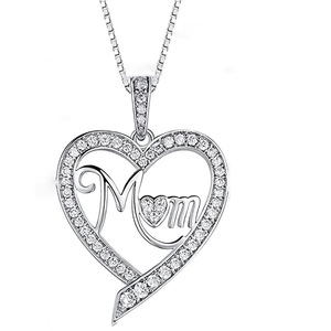 Collana con Ciondolo a Cuore per Donne, Regalo per la Mamma, Gioiello Elegante e alla Moda per Uso Quotidiano - Product Image 1