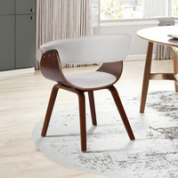 Chaise de salle à manger à cadre en bois massif de style nordique moderne, chaise d'appoint rembourrée pour cuisine, bar à domicile, entrepôt, salle de sport, parc