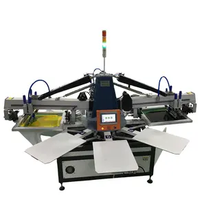 Máquina de impresión Doyan automática 4 colores 10 estaciones carrusel máquina de serigrafía de camisetas