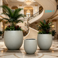 3Pcs Set Pot Tanaman Bentuk Telur Grosir Minimalis Custom Pot Bunga Lantai Besar untuk Dekorasi Ruang Tamu Rumah Taman