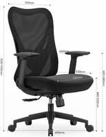 Chaise de bureau ergonomique haut de gamme en tissu maillé OEM ODM avec rembourrage en éponge et roulettes, idéale pour la maison, le bureau, l'hôpital, l'usine – Vente directe usine, MOQ 5