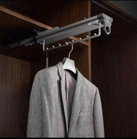 Dison 60 Fire Series Porte-pantalon coulissant simple rangée avec rail à double amortisseur, conception détachable, installation au plafond