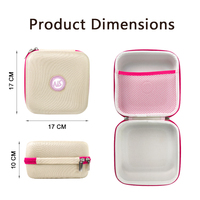 Trousse de Toilette Carrée de Voyage, Organisateur Cosmétique, Pochette Zippée, Sac Cosmétique Étanche en EVA pour Femmes et Filles