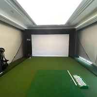 Structure de cage pour simulateur de golf sur mesure avec écran de frappe et cabinet de projection pour simulateur domestique