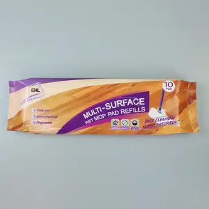 High Quality 10 Unidades Lavender Fragrance Mopping Cleaning Disposable Household Floor Wet Wipes