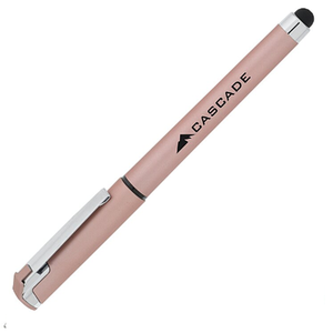 Bolígrafo de Gel con Logotipo Personalizado Cali, Tacto Suave, Retráctil, Empuñadura de Goma, Punta Mediana, Tinta Negra, Impresión en Pantalla, Promocional, Venta al Por Mayor - Product Image 1