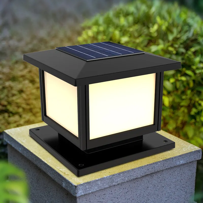 OEM Solar Powered Fence Post Lights High Brightness Warm White LED Lighting Decor Garden Patio Outdoor Solar Post Light