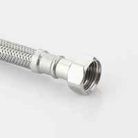 Tuyau tressé en acier inoxydable 14 mm F1/2 x F1/2, flexible, moderne, pour cuisine et salle de bain, connecteur d'alimentation en eau EPDM, raccords chromés