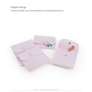 Customized Recyclable Velvet Fabric Jewelry Pouch with Custom Logo for <b>Gift</b> Packaging - Product Image 2