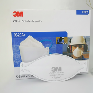 Respirador desechable 3M 9320A + P2/FFP2 de 5 capas, diseño plegable plano no tejido, antipolvo, cómodo, fiable, protección respiratoria - Product Image 1