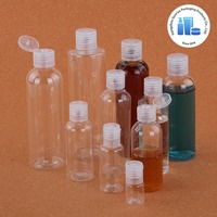 Bouteilles en plastique transparentes PET vides de 10 ml, 30 ml, 60 ml, 100 ml, 200 ml avec bouchon à clapet