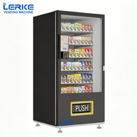 Máquina Expendedora Automática de Autoservicio LERKE para Alimentos, Bebidas y Snacks, con Elevador, Acepta Billetes y Pagos sin Efectivo, para Negocios