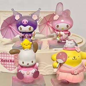 Figura <span class=keywords><strong>Original</strong></span> de Anime Saniro <span class=keywords><strong>Kuromi</strong></span> My Mel Ody Cinnamoroll, modelo de flor y serie Wagashi, juguetes para niñas, regalo - Product Image 4