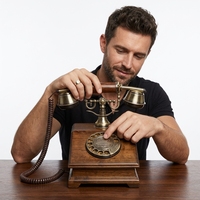 Téléphone rotatif rétro antique, téléphone de bureau vintage Bluetooth, téléphone à cadran ancien, décoration artistique pour la maison et cadeau pour les collectionneurs