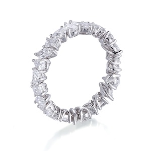 Bague de mariage en or massif 18 carats avec diamant de laboratoire, forme fantaisie, design unique, diamant de laboratoire HPHT cultivé en laboratoire - Product Image 5