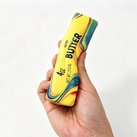 Jouet anti-stress personnalisé OEM en PU, imprimé intégral, en forme de bâton de beurre, à rebond lent, multi-styles, vente en gros d'usine