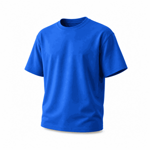 Camiseta de algodón de manga corta con cuello redondo para hombre, color naranja, corte regular, informal, color sólido, transpirable, tejido de punto de 230 g, Bangladesh - Product Image 6