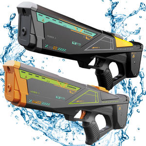 ダブル水柱スプレーガン電気水射撃玩具高圧自動射撃連続水鉄砲男の子用 - Product Image 1