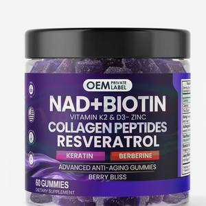 Gommose di Resveratrolo e Collagene con Vitamina D3 K2 per Vitalità e Luminosità Cellulare, Etichetta Privata Personalizzata - Product Image 1