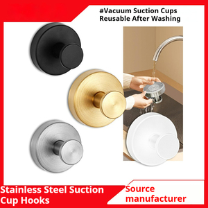 Stainless Steel Suction Cup <strong>Hook</strong> Eco-Friendly Seamless Punch Free Modern Hotel Kitchen Bathroom School Use Clothes <strong>Towel</strong> <strong>Hooks</strong> - Product Image 3
