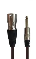 Câble de microphone XLR mâle 6,35 mm, 2 cœurs, pour connexion dynamique d'amplificateur, haut-parleur, ordinateur, moniteur multimédia, Jack J804C