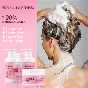 Juego de champú <span class=keywords><strong>y</strong></span> acondicionador para mujer, agua de arroz personalizada sin sulfato, biotina, romero, crecimiento del cabello, orgánico Natural, cuidado del cabello - Product Image 4