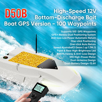 Bateau d'appât de pêche électrique RC à double coque GPS 100 12V 500m de portée à distance lumière LED 2KG leurres de poisson appâts de retour automatique à la maison