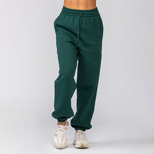 <span class=keywords><strong>Pantaloni</strong></span> <span class=keywords><strong>Jogger</strong></span> Personalizzati da Donna Invernali in Felpa Garzata Tinta Unita con Vita Elastica e Polsini alla Caviglia Casual - Product Image 2