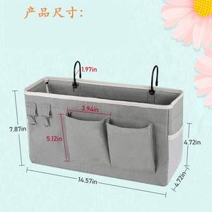 Bedside <b>Storage</b> Rack Bag Fabric <b>Storage</b> Hanging Bag Dormitory Wall-Mounted Desktop Organizer <b>Box</b> Wholesale - Product Image 2