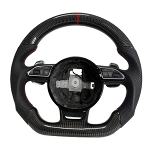 Volant de voiture pour Audi A1 A3 A4 A5 A6 B8 B8.5 B9 C6 S3 S4 S5 S6 S7 <span class=keywords><strong>RS3</strong></span> RS4 RS5 RS6 RS7 S8 Volant en fibre de carbone - Product Image 1