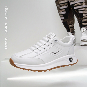 New 2026 Mens Shoes Casual Wear Pure Leather Soft White Cowhide Mesh Slow Walking Sneaker Big <strong>45</strong> 46 Jinjiang Factory <strong>Custom</strong> - Product Image 3