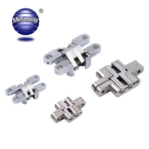 Charnière de porte à <span class=keywords><strong>pivot</strong></span> pliant en alliage de zinc robuste, charnière invisible cachée à 180 degrés <span class=keywords><strong>pour</strong></span> porte ou armoire - Product Image 2