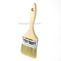 Pinceaux de peinture professionnels portables en bois, écologiques, à poils de sanglier naturels, décoratifs, lot de 5