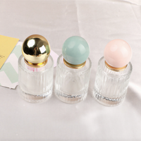 Flacons de parfum en verre ronds de 30 ml avec vaporisateur diffuseur, prêts à la recharge, bouchon à vis en aluminium, pour huiles essentielles et parfums – En stock