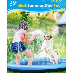 Piscine gonflable bleue pour chiens et enfants, épaisse et durable, pour l'extérieur, installations aquatiques de divertissement - Product Image 4