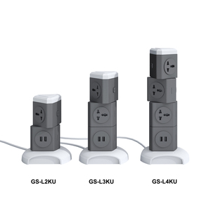 Multi presa di corrente con 2 USB protezione di sovraccarico torre Extension Board interruttore individuale e spia luminosa - Product Image 2