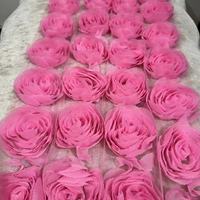 Renda Bunga Mawar Bergelombang 6.5cm Grosir Kain Chiffon untuk Aksesoris Pakaian