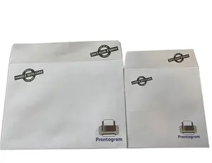 カスタム印刷された白いクラフト紙封筒バッグカスタマイズされた結婚式の招待状封筒ワックスシーリングペースト大きなa3封筒