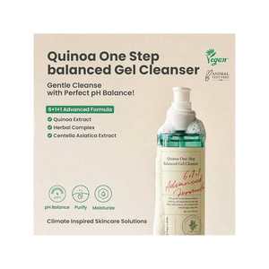 Quinoa One Step Balanced Gel Cleanser 180 ml, Limpiador Facial de Fórmula Avanzada - Product Image 4