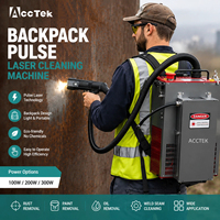 Machine de nettoyage laser pulsé portative de type sac à dos, équipement de décapage de rouille au laser portable 100W 200W 300W, nettoyeur CNC pour le bois