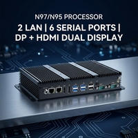 Mini PC Industrial sin Ventilador con Múltiples Puertos Seriales, Puertos LAN Duales para Procesamiento en el Borde con Pantalla Dual, 4G/WiFi/CAN Opcionales