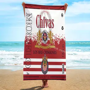 Toallas de playa de poliéster de baño de viaje de microfibra Chivas Mas Chingona mexicanas personalizadas de nuevo diseño de EE. UU.