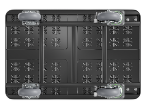 उच्च भार क्षमता 800 किलोग्राम फोल्डेबल औद्योगिक स्टील ट्रॉली गोदाम भंडारण हैंड कार्ट ट्रॉली - Product Image 4
