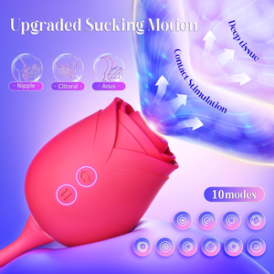 Hochwertiger 2-in-1 Rosen-<span class=keywords><strong>Sex</strong></span>-<span class=keywords><strong>Vibrator</strong></span> mit Saugfunktion für Frauen Vaginal - Product Image 6