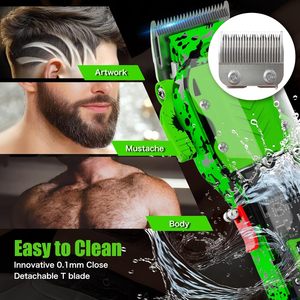 Tondeuse à cheveux électrique professionnelle transparente pour hommes avec écran LCD, alimentation USB, pour usage domestique - Product Image 6