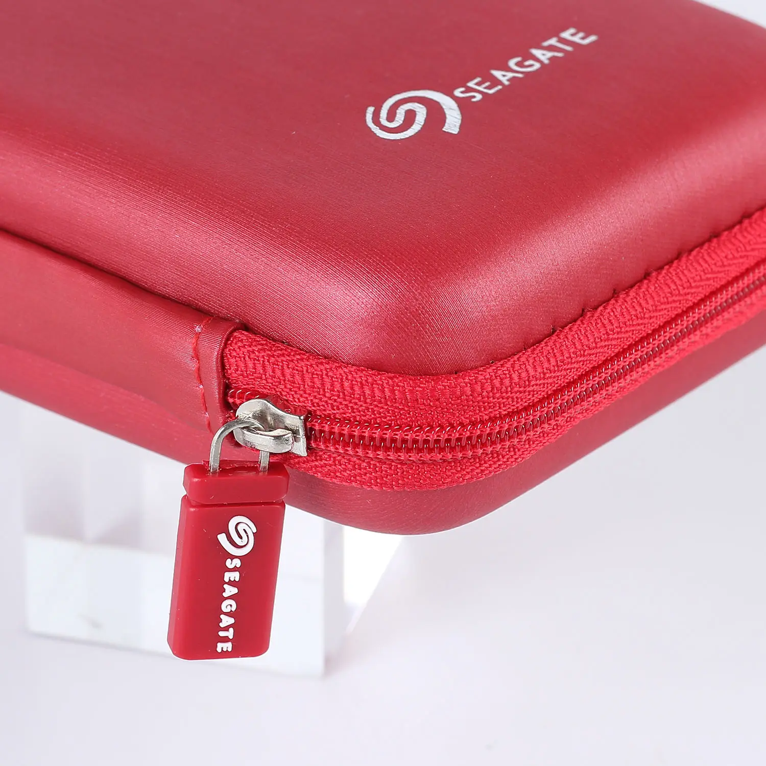Toptan özel taşınabilir HDD saklama çantası USB sabit Disk kutu Seagate sabit Disk için sert asetat çanta fermuar kese ile